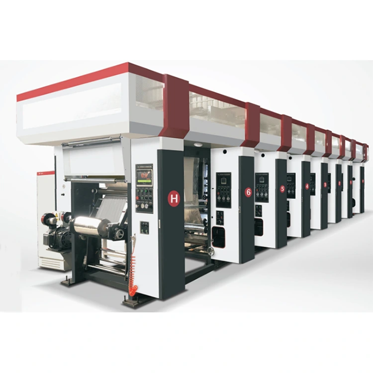 3-12 Farben computergesteuerte automatische Tiefdruckmaschine mit drei Vektormotoren