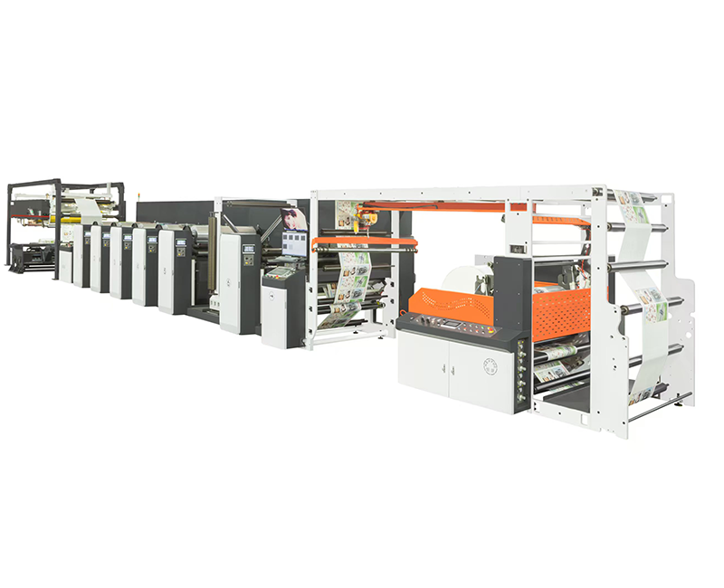 4-Farben-Horizontal-Flexodruckmaschine mit Non-Stop-Servoantrieb